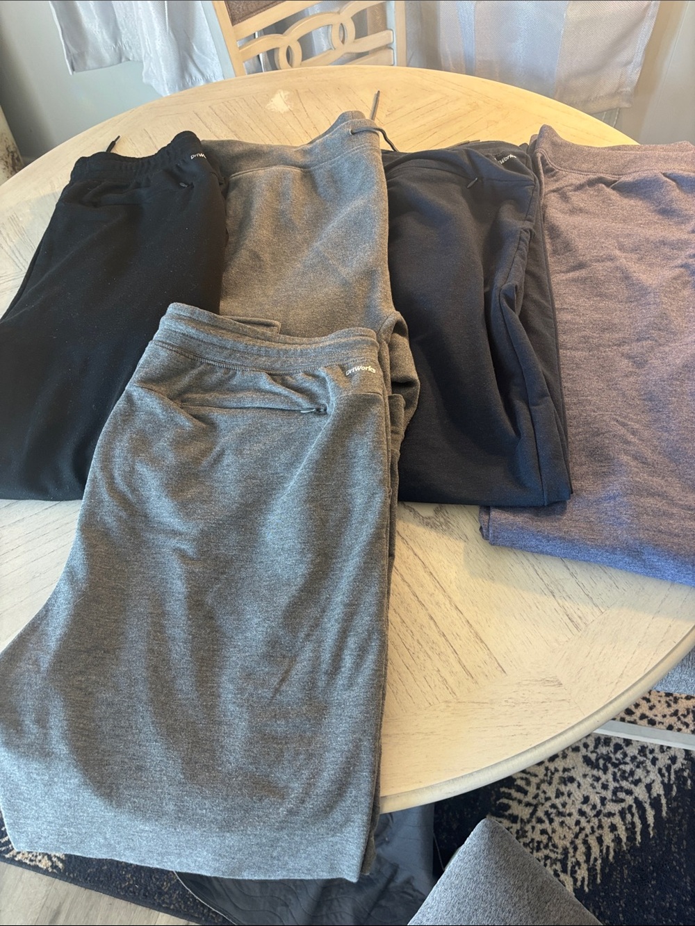Men's Cotton-Blend Joggers - Black, Charcoal, Navy, Heather Purple